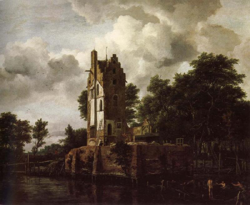 Jacob van Ruisdael Reconstruction of the ruins of the Manor Kostverloren oil painting image